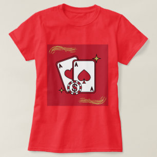 Camiseta de mujer del casino Lucky Poker Aces