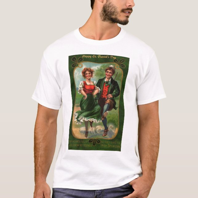 Camiseta de mujer día de San Patricio Corazones Ll (Anverso)