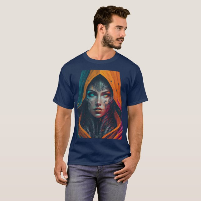 Camiseta de mujer digital creativa (Anverso completo)