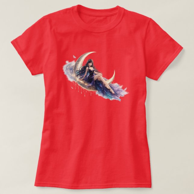 Camiseta de mujer diosa de la luna celestial | Fan (Diseño del anverso)