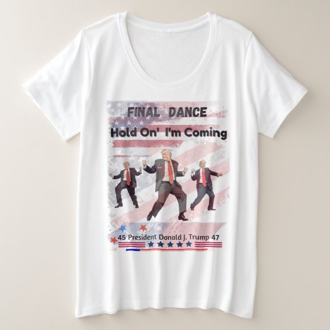 Camiseta de mujer Donald Trump Plus Size (Anverso del diseño)