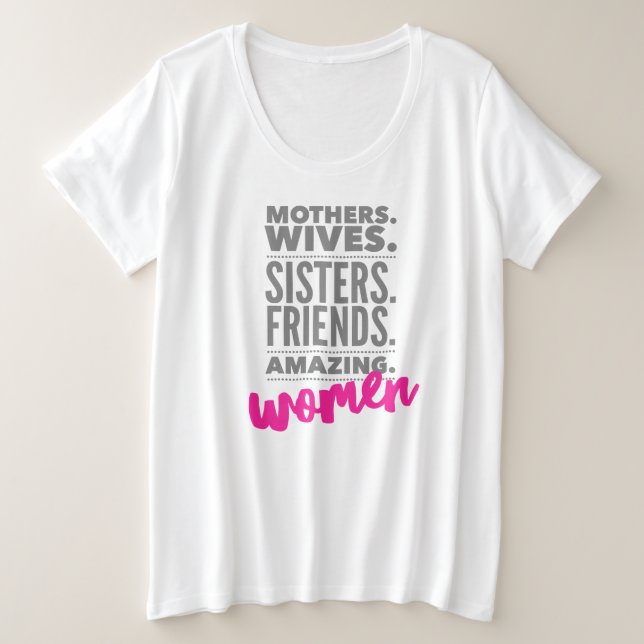 Camiseta de mujer empoderada talla grande (Anverso del diseño)
