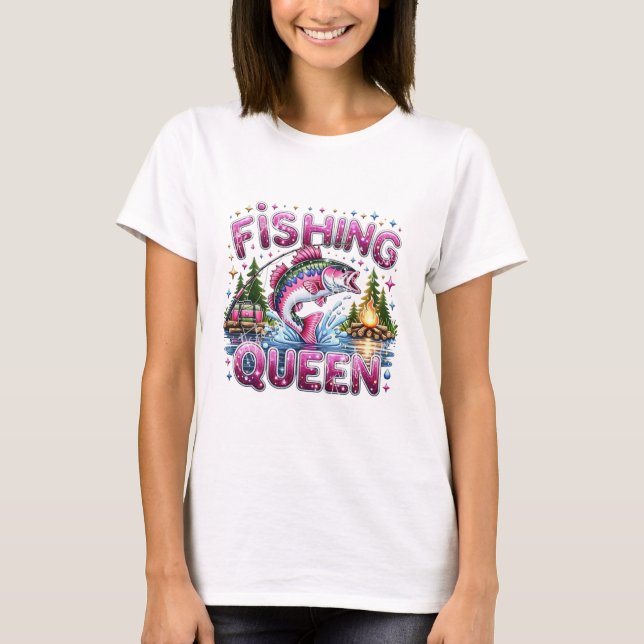 Camiseta de Mujer Fishing Queen  (Anverso)