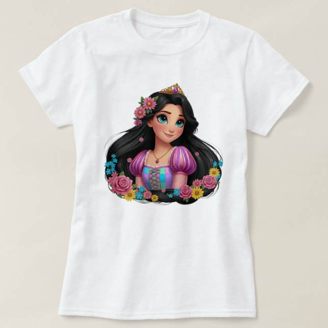 Camiseta de mujer Floral Raven Rapunzel (Diseño del anverso)