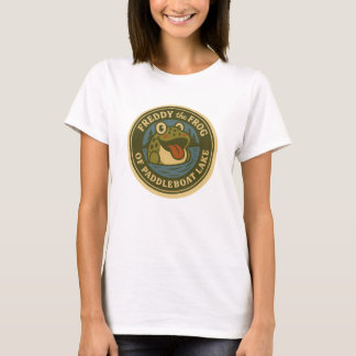 Camiseta de mujer Freddy la rana en el lago Paddle