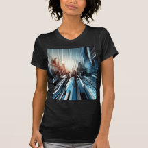 Camiseta de mujer geométrica abstracta