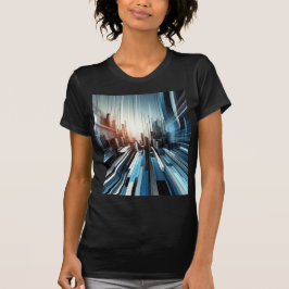 Camiseta de mujer geométrica abstracta