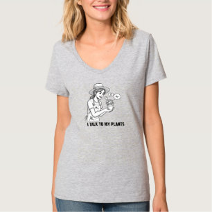 Camiseta de mujer "Hablo con mis plantas"