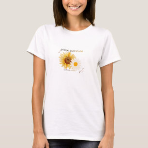 Camiseta de mujer Hello Sunshine Sunflower y Daisy
