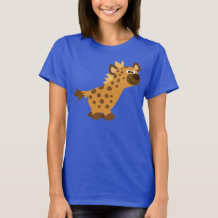 Camiseta de mujer hiena de dibujos animados linda