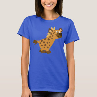 Camiseta de mujer hiena de dibujos animados linda 
