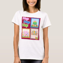 Camiseta De Mujer Hop Hop Hop Lindo Pascua