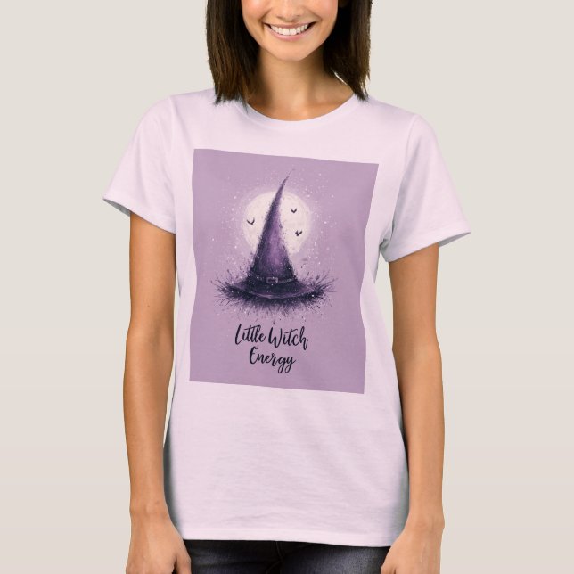 Camiseta de mujer Little Witch Energy Halloween (Anverso)