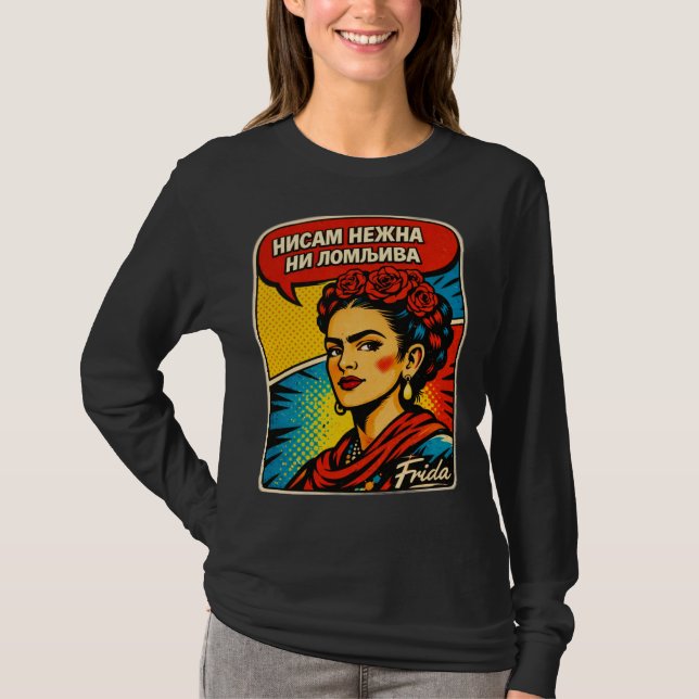 Camiseta de mujer manga larga Frida (Anverso)