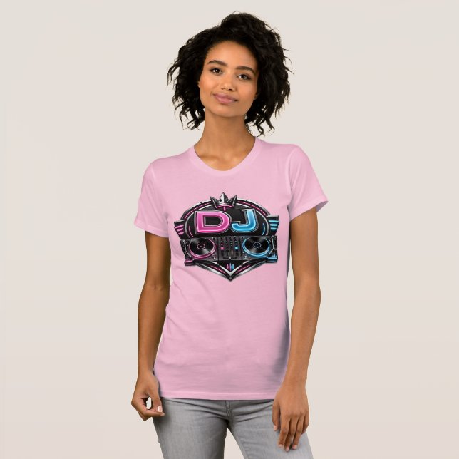 Camiseta de mujer Neon DJ (Anverso completo)