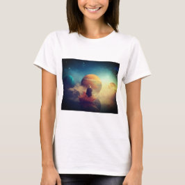 camiseta de mujer niño mítico y planetas