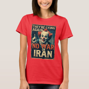 Camiseta de mujer No War Irán Paz Anti Propaganda