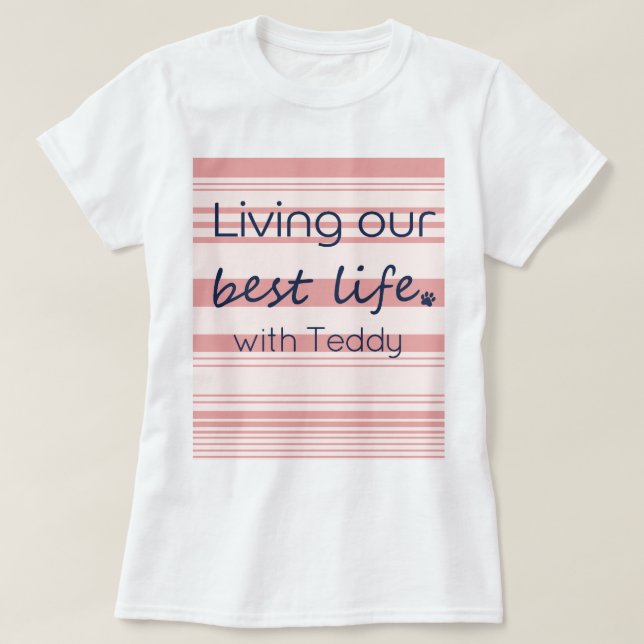Camiseta de Mujer Nombre de Perro Personalizado Ra (Diseño del anverso)
