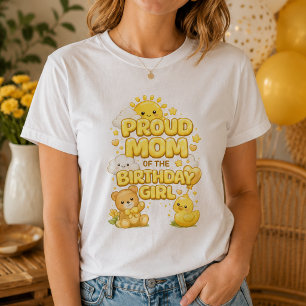 Camiseta de mujer orgullosa mamá de la cumpleañera