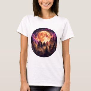 Camiseta de mujer Otoño Luna Dorada Bosque