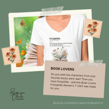 Camiseta de mujer para amantes de libros Fictophil