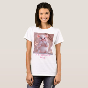 Camiseta de mujer para amantes de uñas de cerdo ro