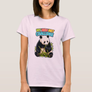 Camiseta de mujer para el reto de dieta de panda d