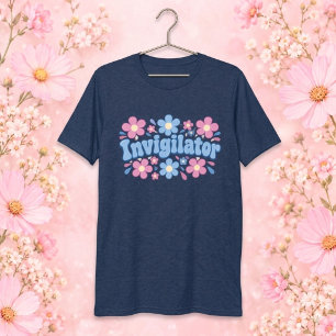 Camiseta de mujer para vigilante de examen floral