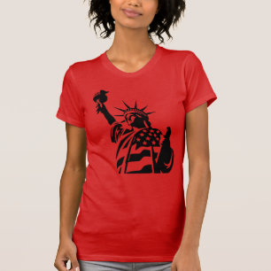 Camiseta de mujer patriótica Estatua de la Liberta