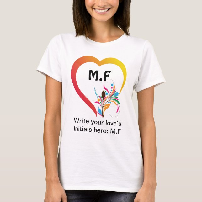 Camiseta de mujer personalizable | Agrega tu amor  (Anverso)