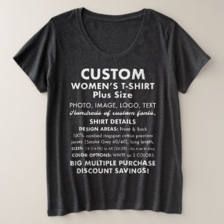 Camiseta de mujer personalizada y de tallas grande