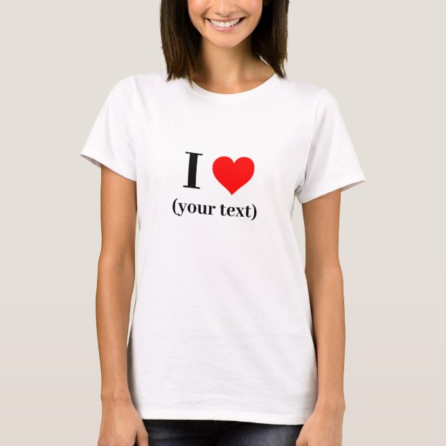 Camiseta de mujer - Personalizado corazón (su text (Anverso)