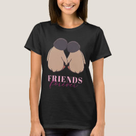 Camiseta de mujer pingüino amigos para siempre - O