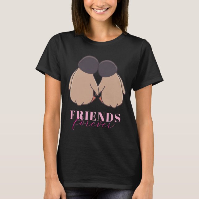 Camiseta de mujer pingüino amigos para siempre - O (Anverso)