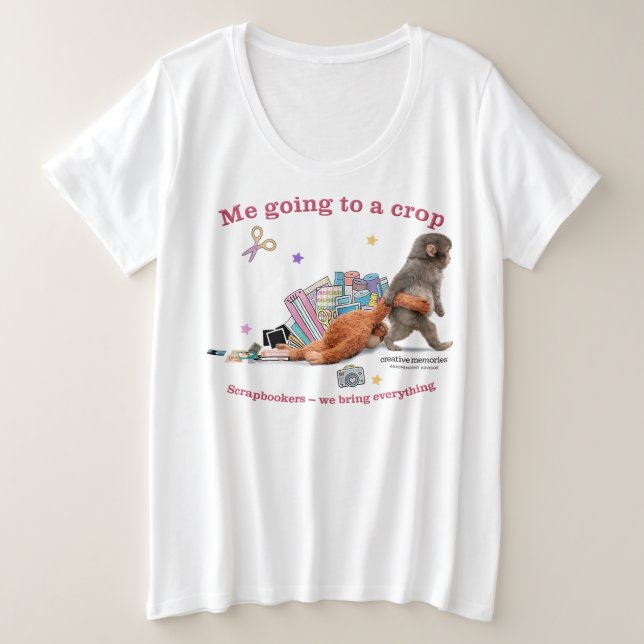 Camiseta de mujer plus Punch the Monkey (Anverso del diseño)