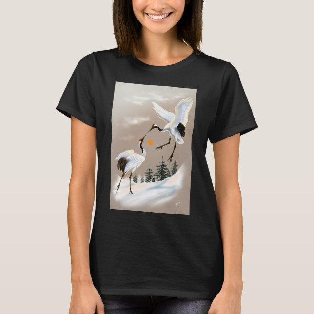 Camiseta de mujer prado de conejos blancos lindos (Anverso)