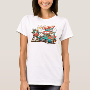 Camiseta de mujer Rocket Service Retro Robot Era A