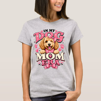 Camiseta de mujer rosa linda de la era de mi perra