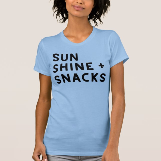Camiseta de mujer SUNSHINE + SNACKS (Anverso)