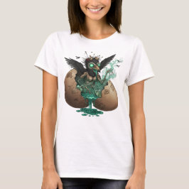 Camiseta de mujer Surrealista y espeluznante cuerv