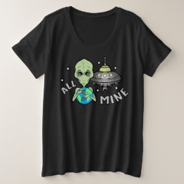 Camiseta de mujer talla grande Alien All Mine