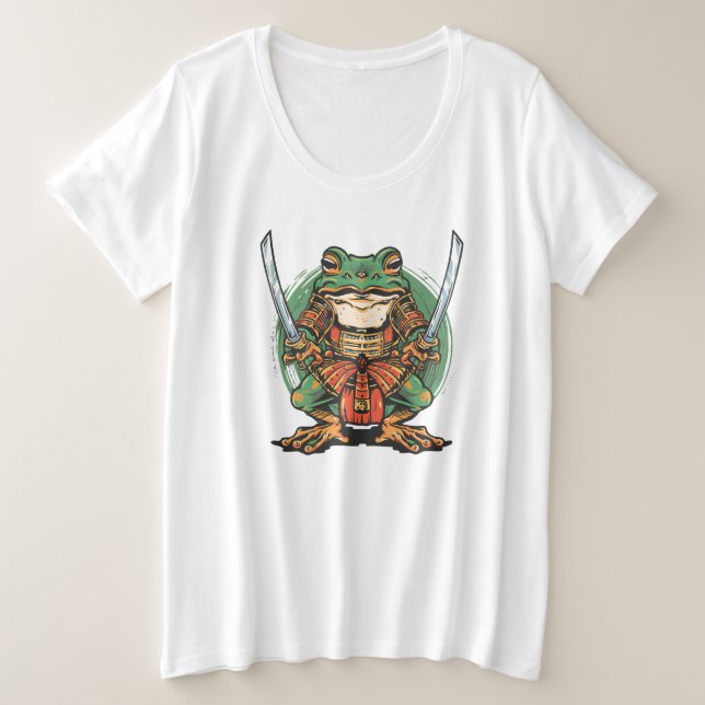 Camiseta de mujer talla plus de guerrero samurái r (Anverso del diseño)