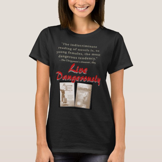camiseta de mujer tema lectura (Anverso)
