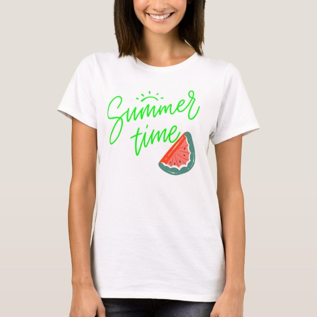 camiseta de mujer Tiempo de Verano (Anverso)