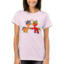 Camiseta de mujer unicornios LGBTQIA de dibujos an