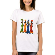 Camiseta de mujeres africanas