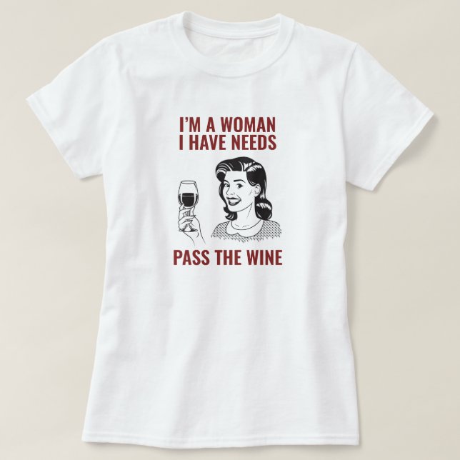 Camiseta de mujeres amantes del vino (Diseño del anverso)