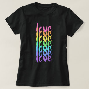 Camiseta de mujeres arcoiris "Amor"