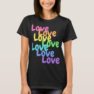 Camiseta de mujeres arcoiris "Amor"
