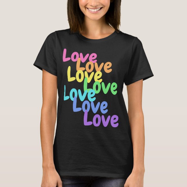 Camiseta de mujeres arcoiris "Amor" (Anverso)